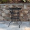 Flash Furniture Black 27.5" Square Glass Metal Patio Bar Table TLH-073H-B-GG - alternate 1